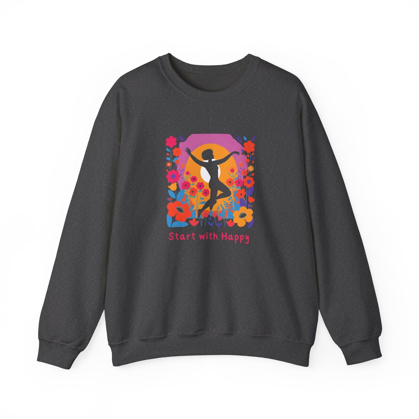 Women’s Crewneck Sweatshirt – Soft, Cozy & Happy-Inspired Pullover