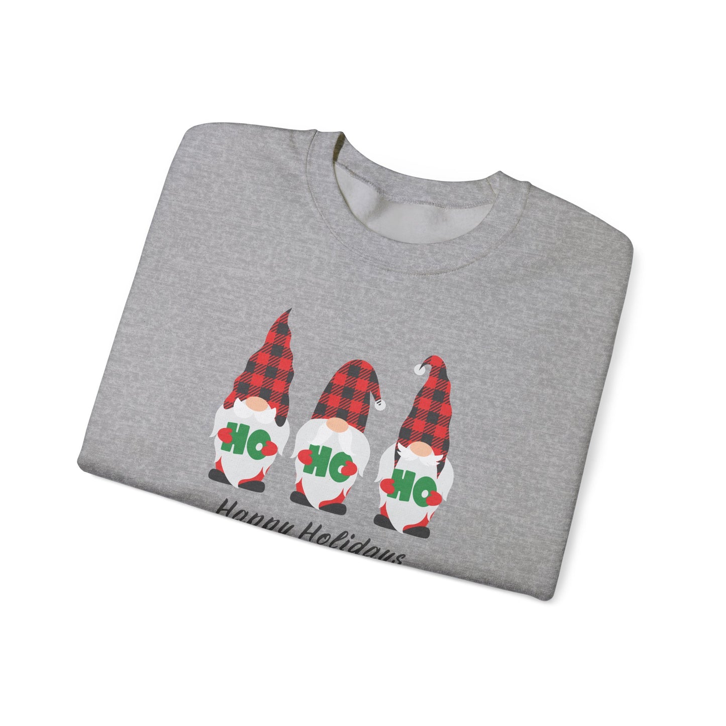 Christmas Sweatshirt, Gnome Print Christmas Shirt, Christmas Shirt, Holiday Shirt, Cute Christmas Crew Neck, Holiday Gift Shirt