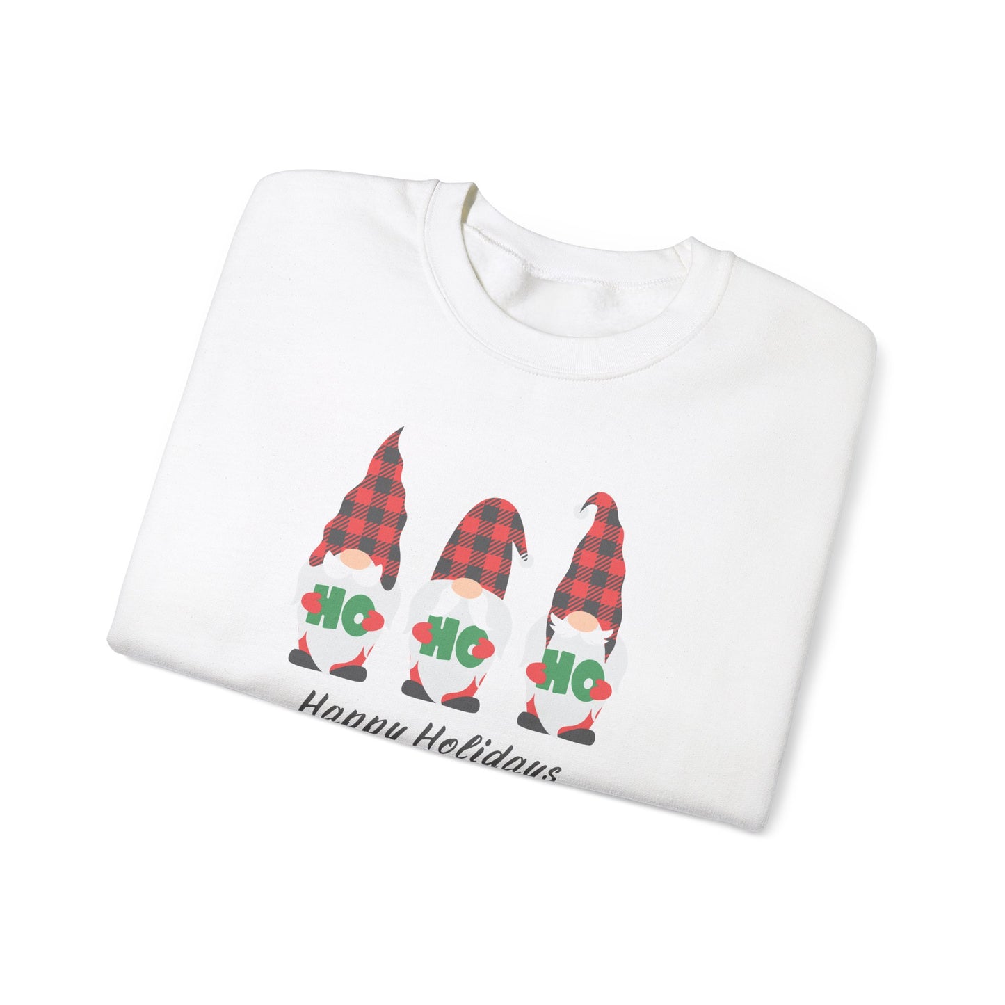 Christmas Sweatshirt, Gnome Print Christmas Shirt, Christmas Shirt, Holiday Shirt, Cute Christmas Crew Neck, Holiday Gift Shirt