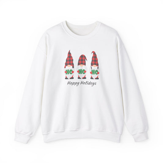 Christmas Sweatshirt, Gnome Print Christmas Shirt, Christmas Shirt, Holiday Shirt, Cute Christmas Crew Neck, Holiday Gift Shirt