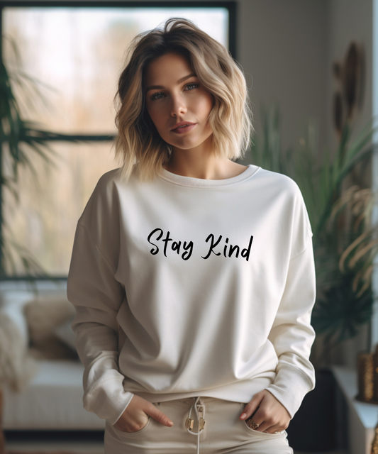 Women’s Crewneck Sweatshirt – Cozy & Stay Kind Pullover