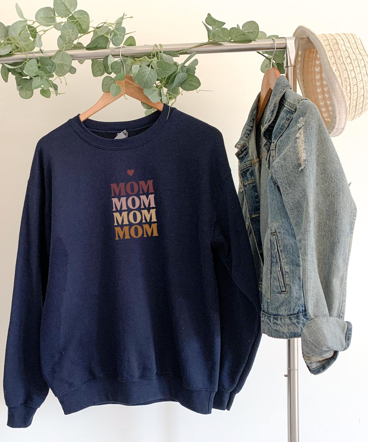 Mom  Crew Neck Sweatshirt Mother's Day Gift Grandma Mom Shirt