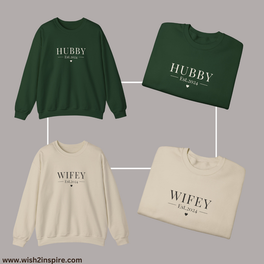 Husband Shirt Wife Shirt Newlywed Matching Shirts Husband Pullover Wife Pullover Sweatshirt Gift for Hubby Gift for Wife