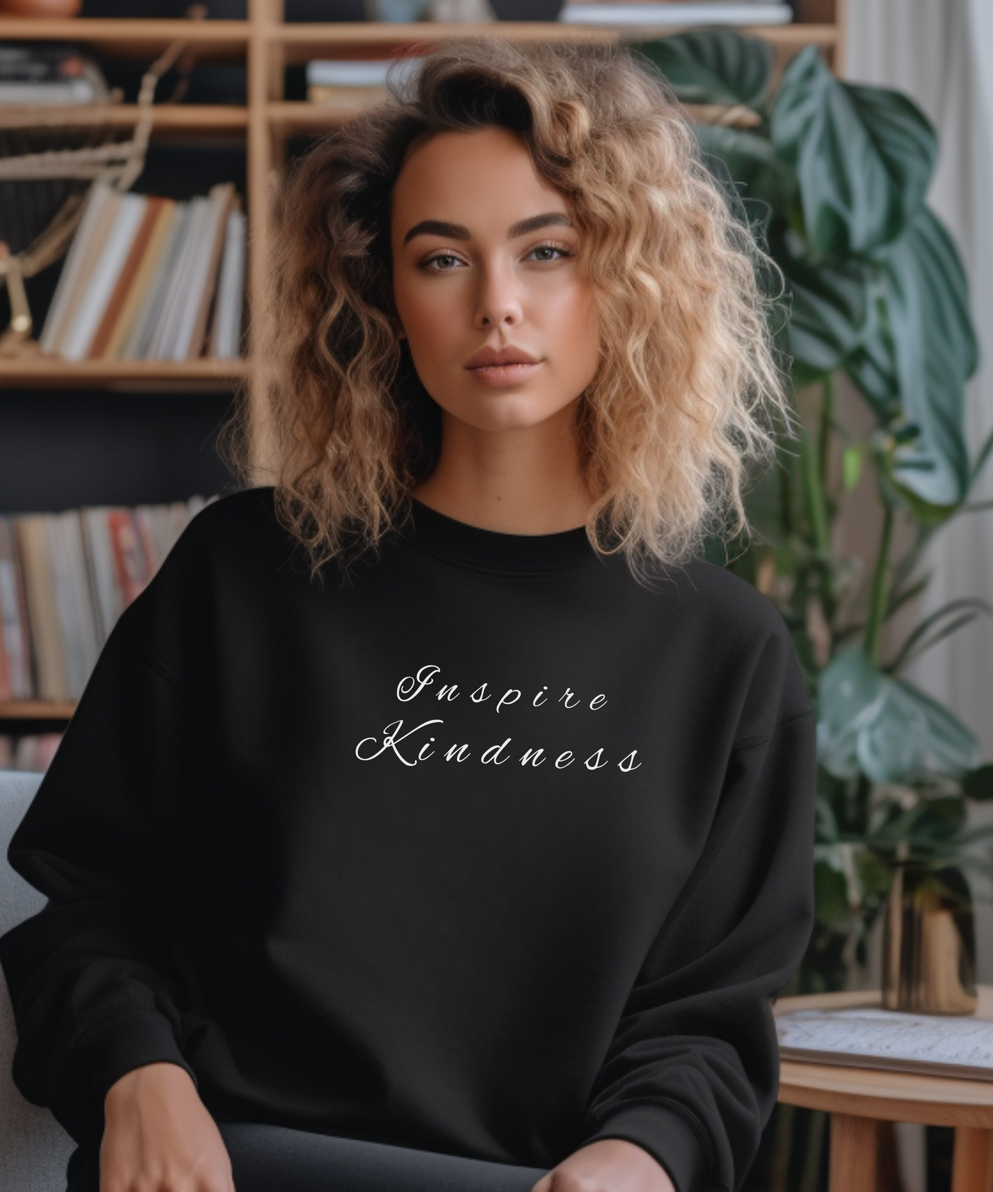 Woman Shirt Woman Pullover Crew Neck Sweatshirt Woman Clothing Tops for Women Positivity Woman Sweatshirt