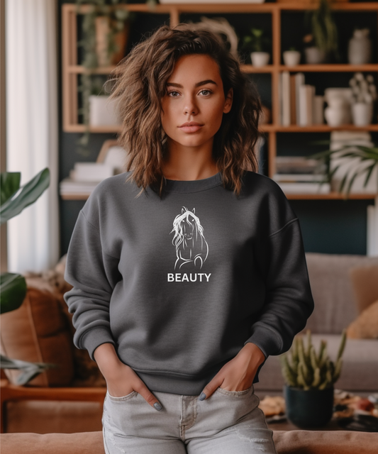 Woman Shirt Woman Clothing Tops for Women Sweatshirts Women Long Sleeve Shirt with Horse for Her Woman Tops for Women Positivity Woman Sweatshirt